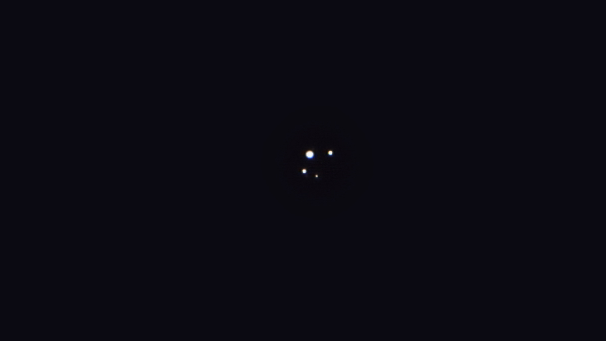 Orionnebel, zentraler Sternhaufen (Trapez), Celestron C8, f/10, Philips ToUCam, 2002-11-20 20.11.2002
