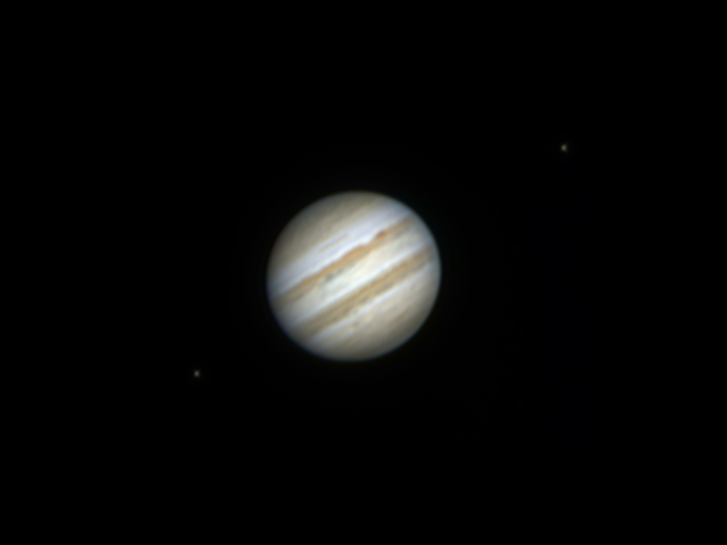 Europa, Jupiter, Io (22.03.‎2003, 20:07 UT; Celestron C8; Philips ToUCam 740K)