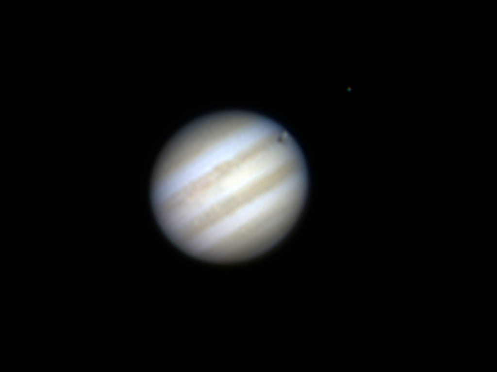 Jupiter, Io & Europa (‎08.03.‎2004, ‏‎22:24 UT; Celestron C8; Philips ToUCam 740K)