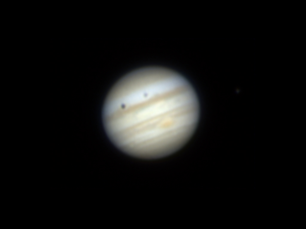 Jupiter, Ganymede & Europa (‎14. ‎März ‎2004, ‏‎01:02:04  UT; Celestron C8; Philips ToUCam 740K)
