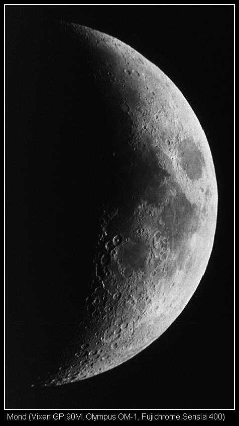 Mond (Vixen GP 90M, Olympus OM-1, Fujichrome Sensia 400)
